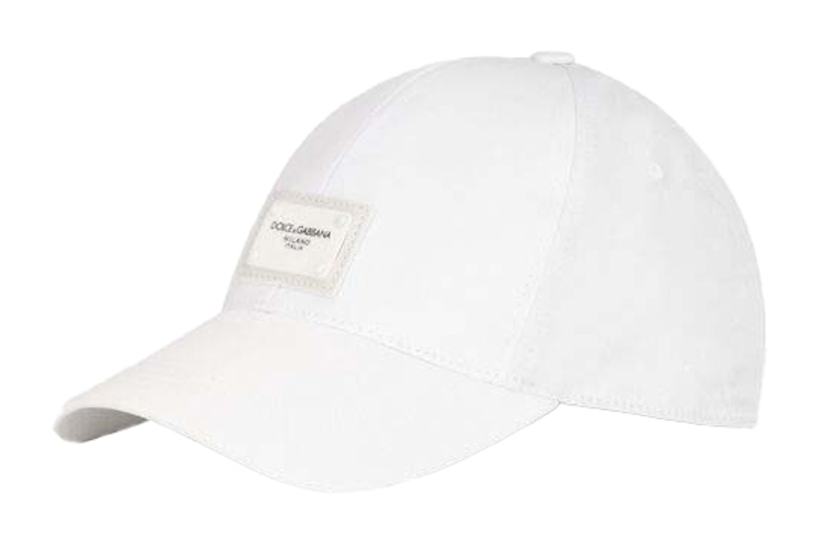 Pre-owned Dolce & Gabbana Branded Plate Baseball Cap White