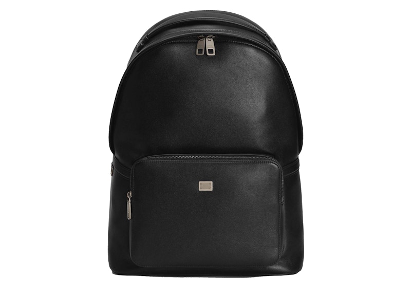 Pre-owned Dolce & Gabbana Calfskin Backpack In Black
