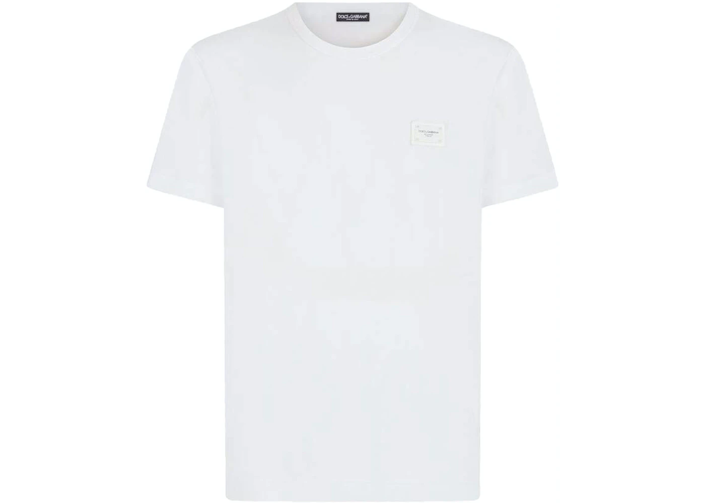 Dolce & Gabbana Cotton Branded Plate T-shirt White Men's - SS22 - US