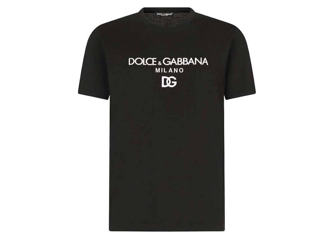 Pre-owned Dolce & Gabbana Cotton Dg Embroidery And Patch T-shirt Black