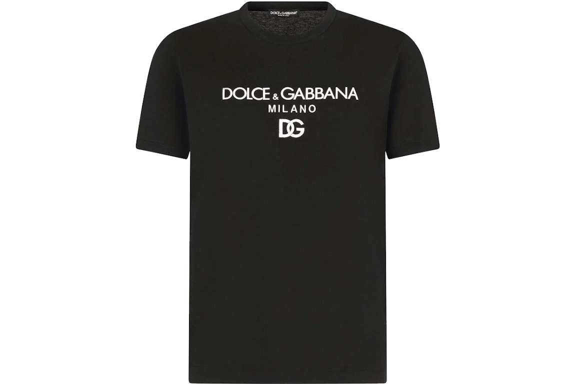 Dolce & Gabbana Cotton DG Embroidery and Patch T-shirt Black