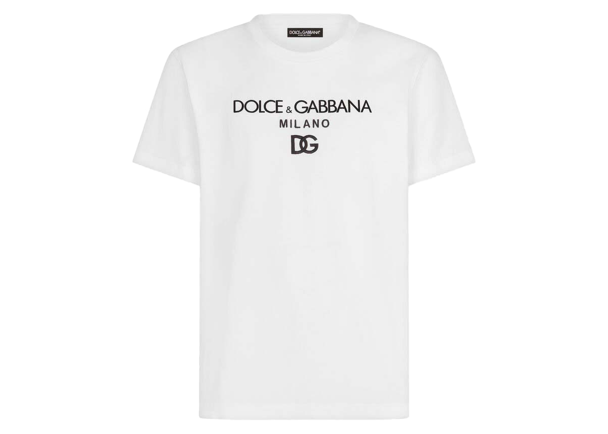 Dolce & Gabbana Cotton DG Embroidery and Patch T-shirt White Men's