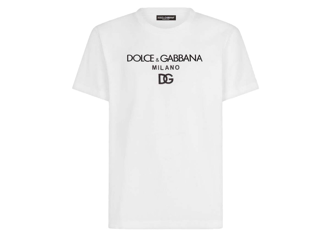 Pre-owned Dolce & Gabbana Cotton Dg Embroidery And Patch T-shirt White