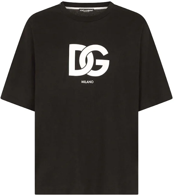 Dolce & Gabbana Cotton DG Logo Print T-shirt Black Men's - SS22 - US