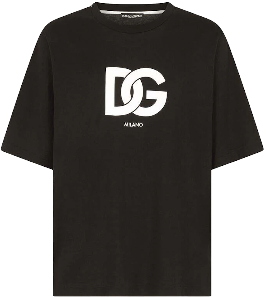 Dolce & Gabbana Cotton Logo Print T-shirt Black - SS22 メンズ - JP