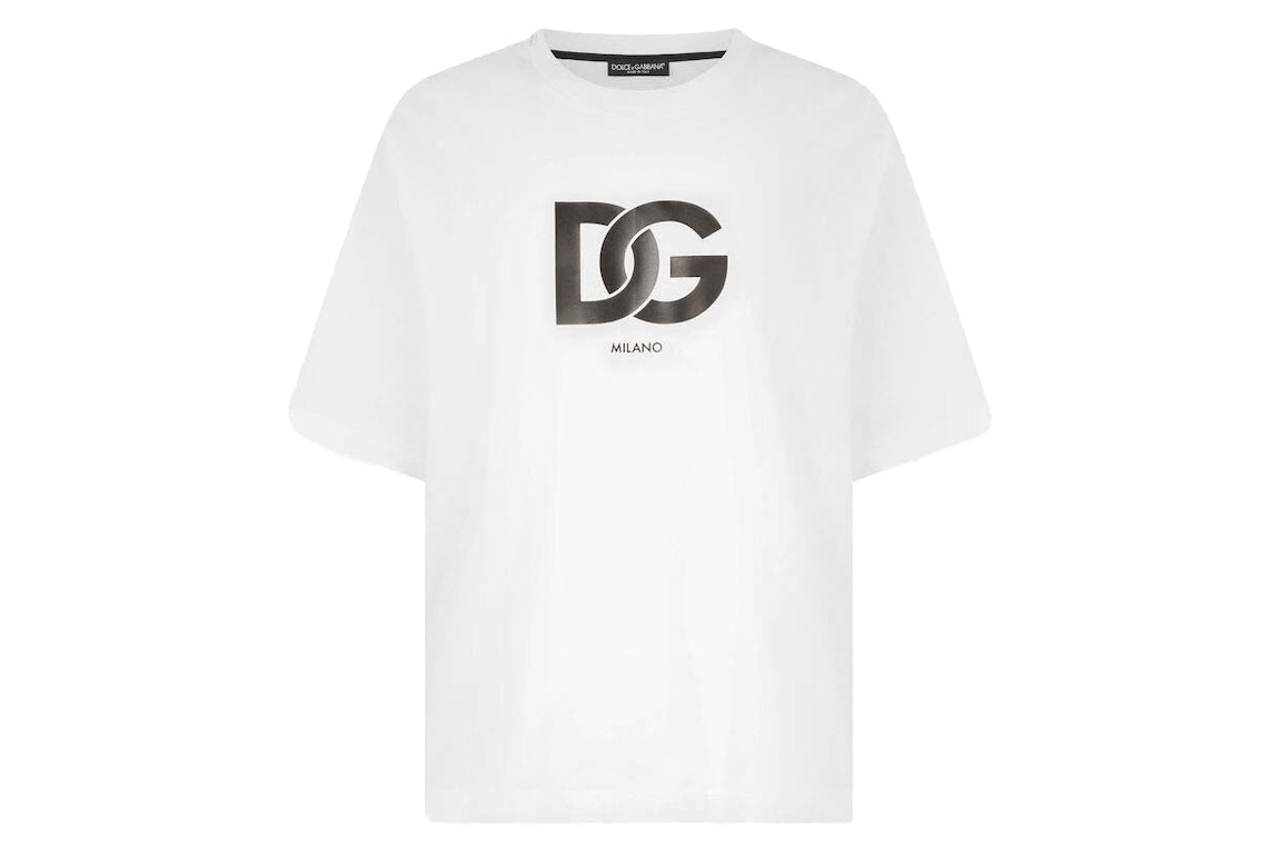 Pre-owned Dolce & Gabbana Cotton Dg Logo Print T-shirt White