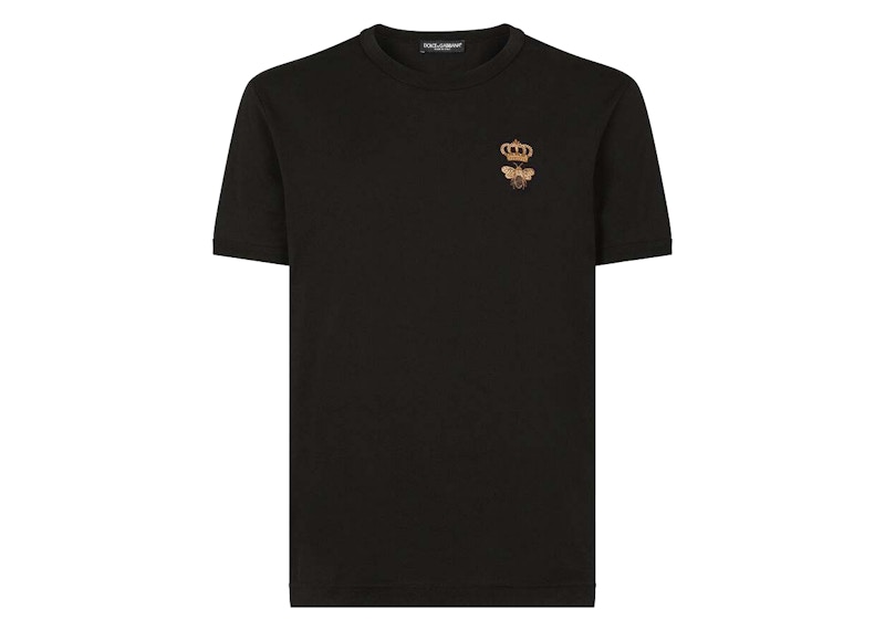 Pre-owned Dolce & Gabbana Cotton French Wire Embellishment T-shirt In Black