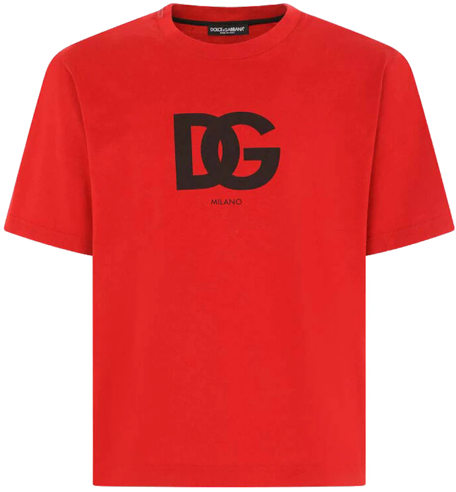 Dolce & Gabbana CottonDG Logo Print T-shirt Red - SS22 -