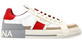 Dolce & Gabbana Custom 2.Zero Low Beige White Grey Red