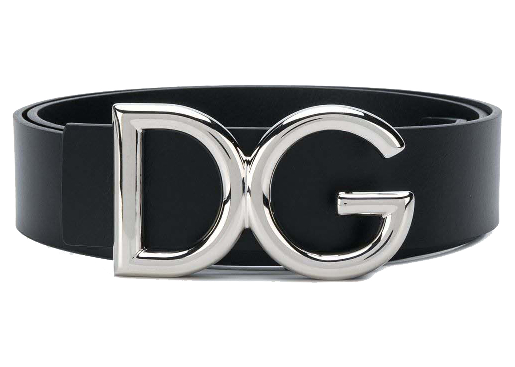 Dolce & Gabbana DG Logo Buckle Belt Black