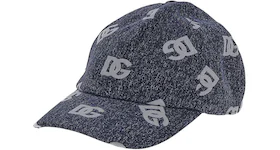 Dolce & Gabbana DG Logo Jacquard Denim Baseball Cap Grey