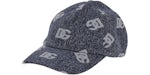 Dolce & Gabbana DG Logo Casquette de baseball en denim jacquard gris