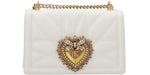 Dolce & Gabbana Devotion - Sac à bandoulière avec logo Blanc/Doré
