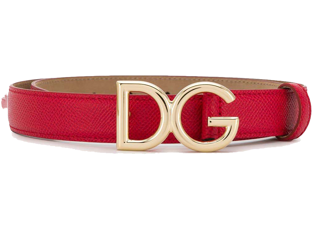 Dolce & Gabbana DG Logo Belt Red - SS22 - US