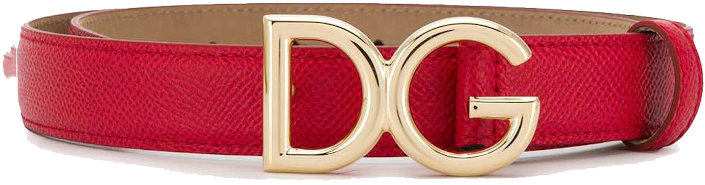 Dolce & Gabbana DG Logo Belt Red - SS22 - US
