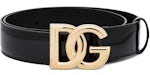 Dolce & Gabbana DG Logo Ceinture en cuir Noir
