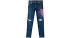 Dolce & Gabbana - Jean skinny imprimé graffiti - Bleu