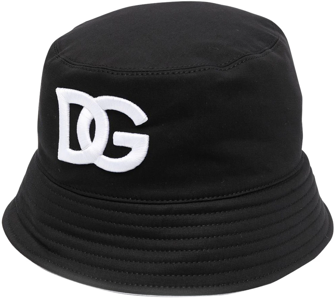 Dolce & Gabbana Embroidered DG Bucket Hat Black/White - US