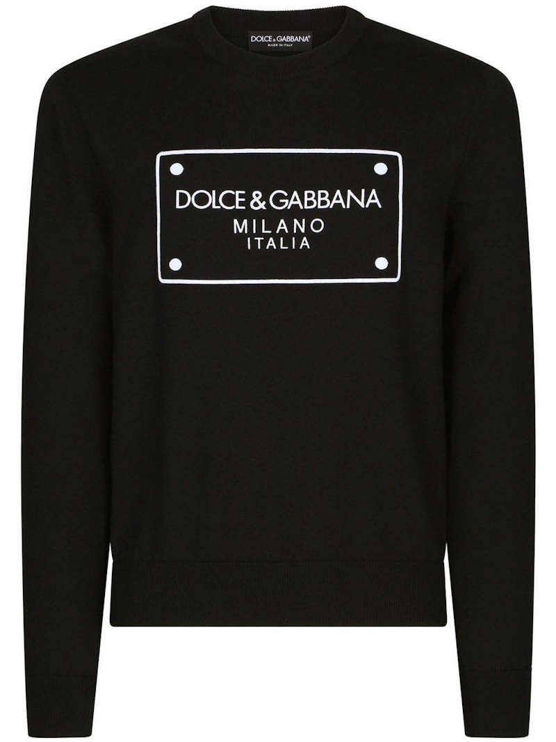 Dolce and gabbana milano logo best sale crew sweatshirt