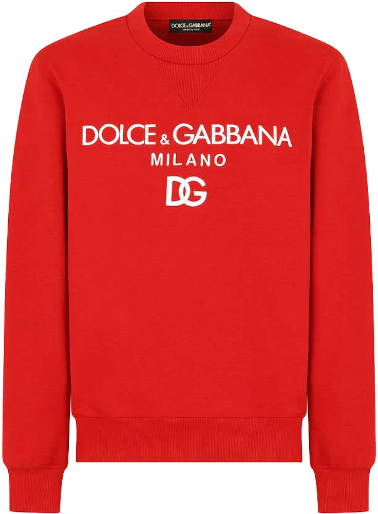 Dolce & Gabbana Jersey DG Embroidery and Patch Sweatshirt Red Men's ...
