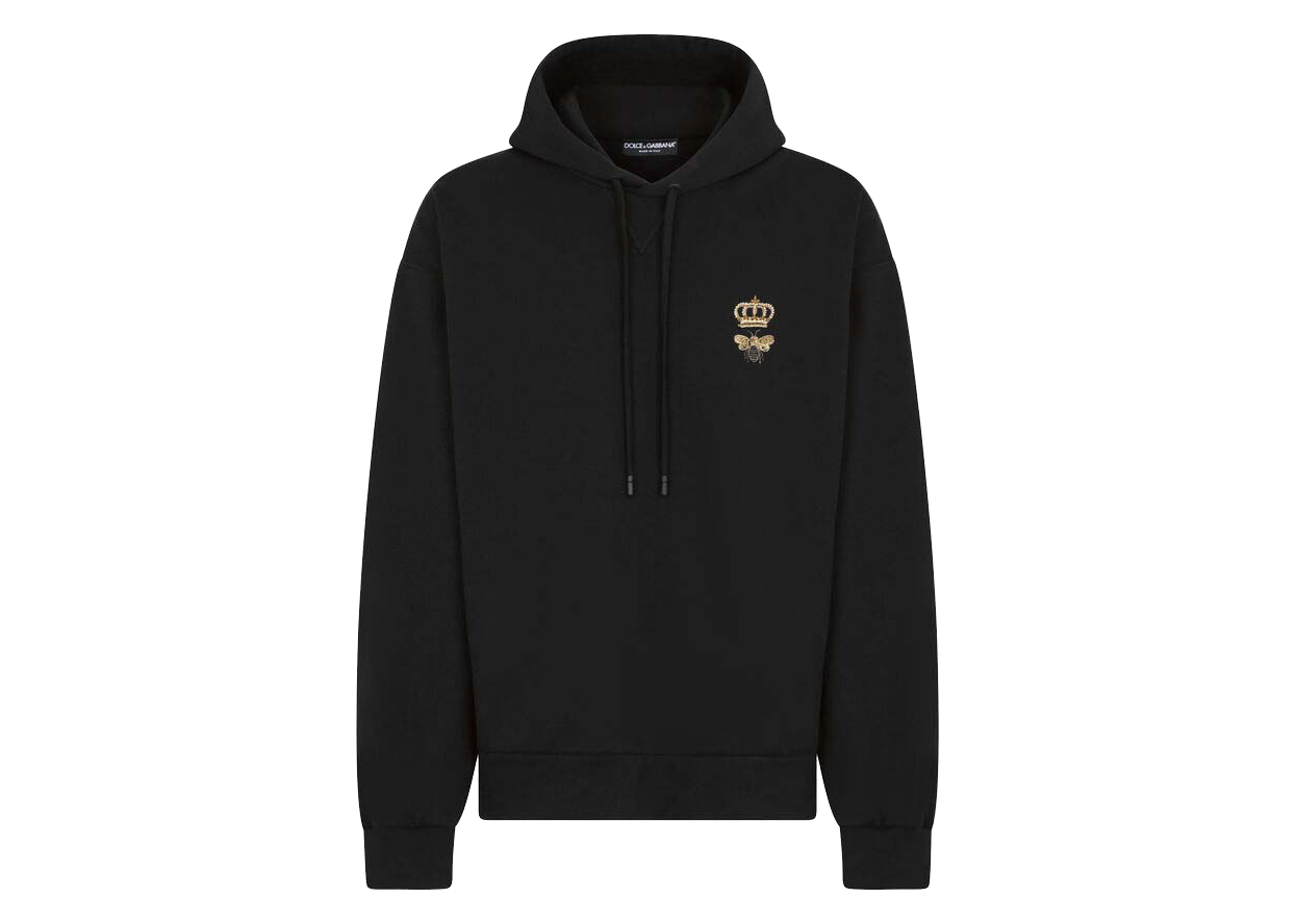 Dolce & Gabbana Jersey Embroidery Hoodie Black - SS22 - US