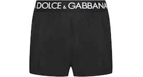 Dolce & Gabbana Logo Band Swim Shorts Black/White