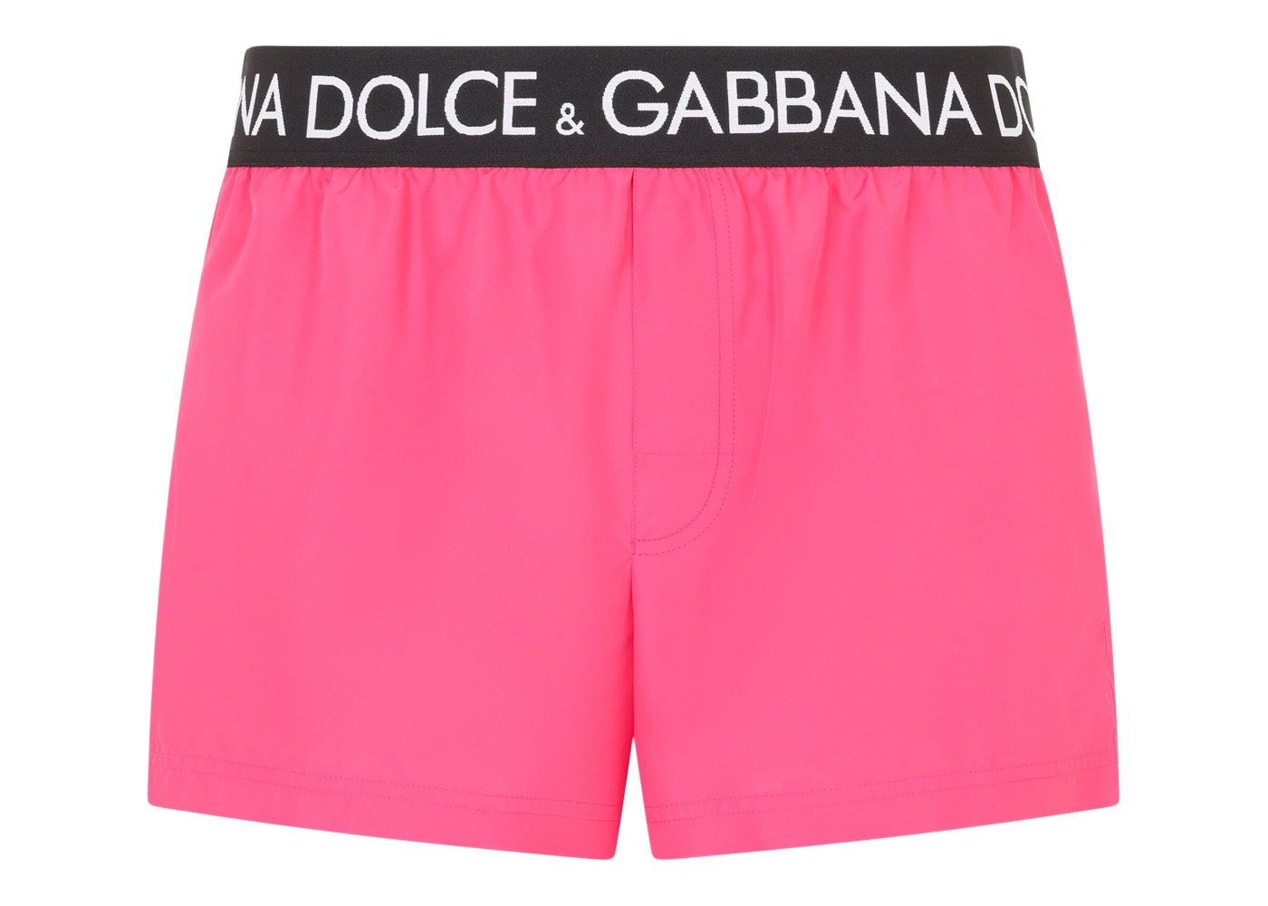 Dolce & Gabbana Logo Band Swim Shorts Fuchsia/Black/White - SS22 - US