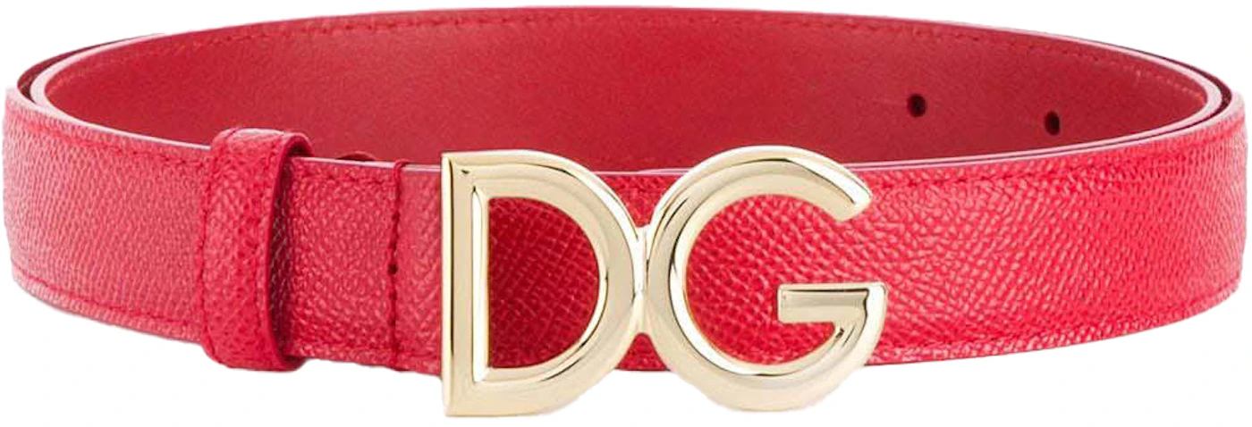 Dolce & Gabbana Logo Buckle Belt Red - SS22 - US