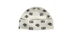 Bonnet Dolce & Gabbana Logo Intarsia Blanc/Noir