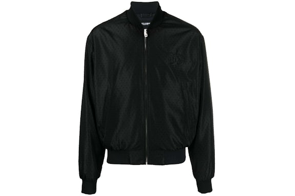 Dolce & Gabbana Bomberjacke mit Logo-Patch Schwarz