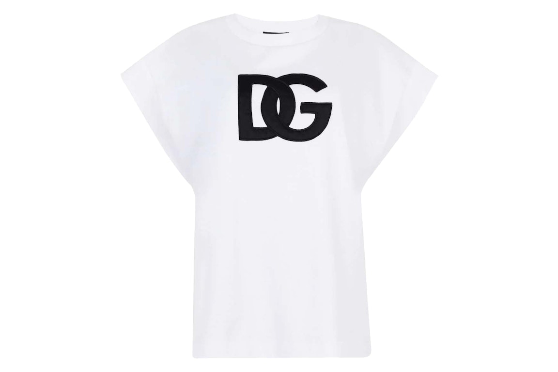 Pre-owned Dolce & Gabbana Logo Patch T-shirt White