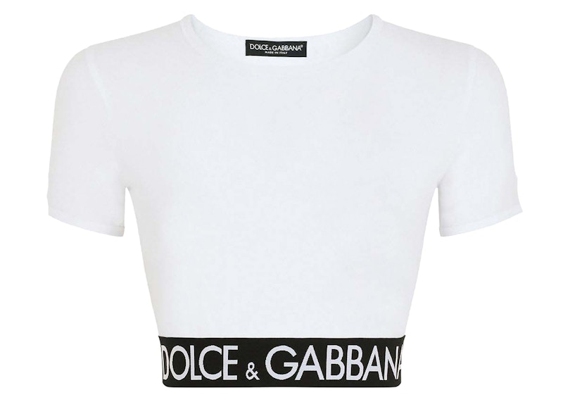 dolce and gabbana logo crop top