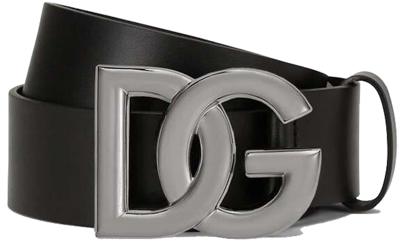 New Black/Grey Monogram Belt with Black Tech Logo Buckle