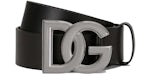 Dolce & Gabbana Lux Ceinture à boucle en cuir Crossover DG Logo Noir