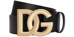 Dolce & Gabbana Lux Ceinture à boucle en cuir croisé avec logo DG multicolore