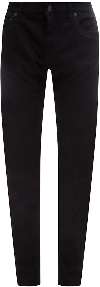 Dolce & Gabbana Man Stretch Cotton Back Embossed Logo Trousers Black ...