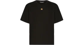 Dolce & Gabbana Metallic DG Logo Cotton T-Shirt Black/Gold