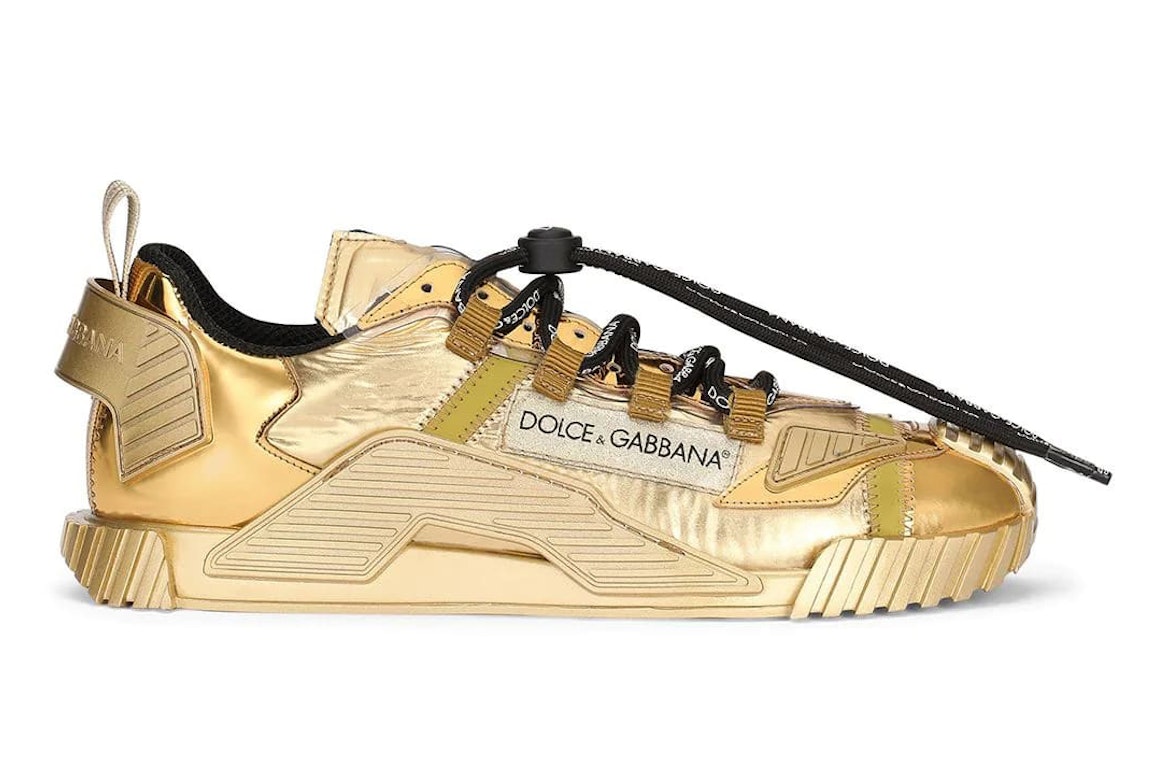 Pre-owned Dolce & Gabbana Ns1 Low Top Gold (women's) In Gold/black