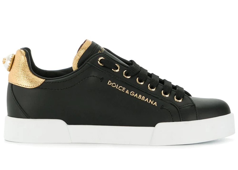 Dolce and gabbana shoes black store and gold