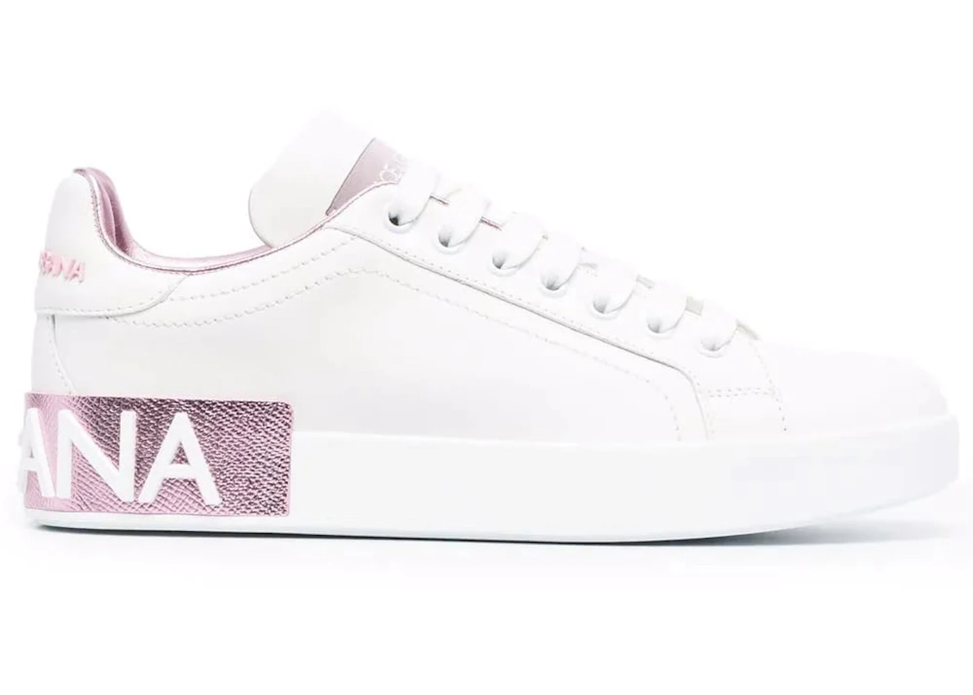 Dolce Gabbana Portofino White Metallic Pink (Women's