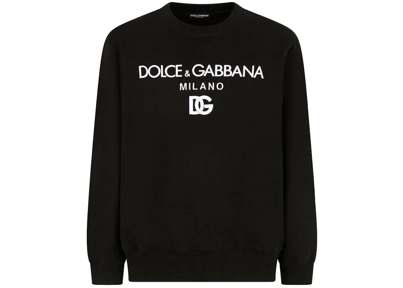 Dolce & Gabbana Printed Jersey DG Embroidery Sweatshirt Black Men's ...