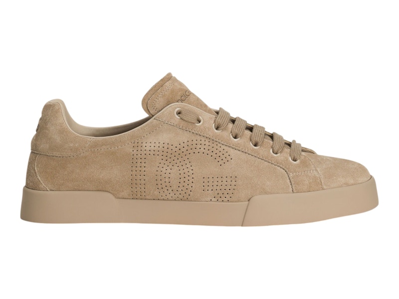Pre-owned Dolce & Gabbana Men's Sneaker Strobel Portofino Light Sneakers In Beige In Sand