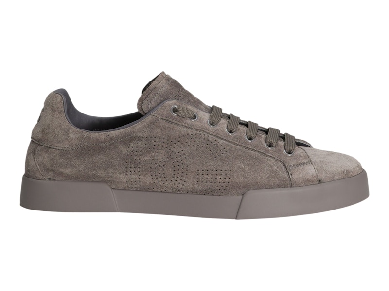 Pre-owned Dolce & Gabbana Men's Sneaker Strobel Portofino Light Sneakers In Dark Grey In Gray
