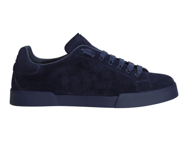 Pre-owned Dolce & Gabbana Men's Sneaker Strobel Portofino Light Navy Sneakers In Blue