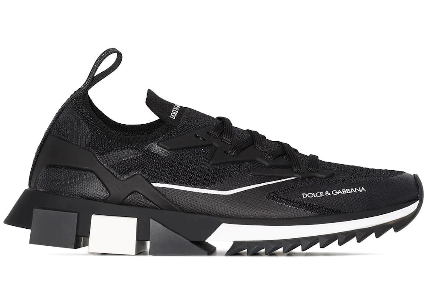 Dolce & Gabbana Sorrento Lace Up Black White (Women's) - CK1822AW476 - US