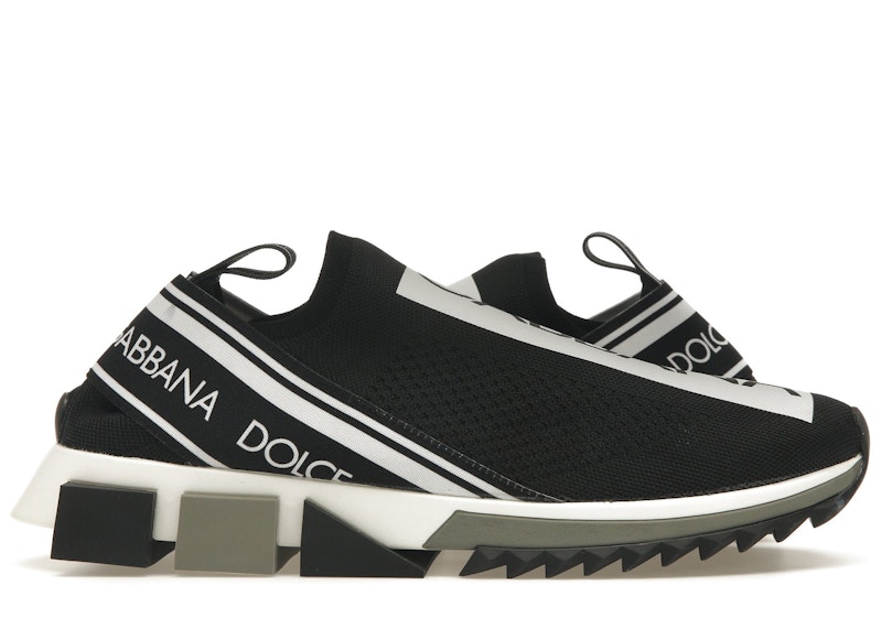 Dolce & Gabbana Sorrento Logo Slip On Black White (Women's