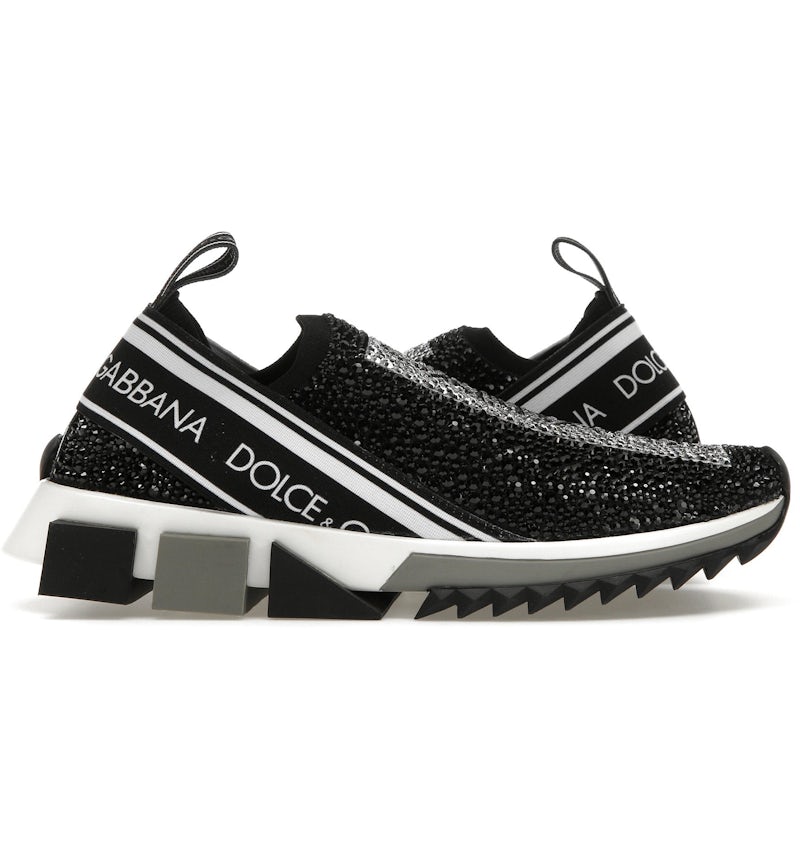 Dolce Gabbana Sorrento Slip On Black Crystal (Women's