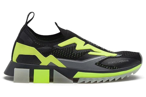 Dolce Gabbana Sorrento Slip On Black Yellow (Women's