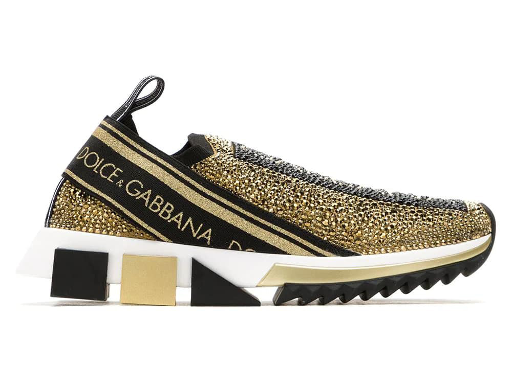 Dolce & Gabbana Sorrento Slip On Gold Crystal (Women's)