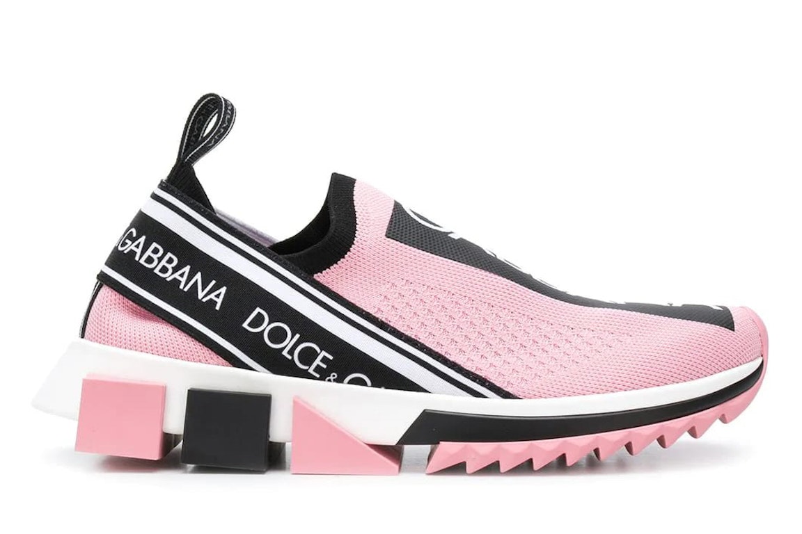 Pre-owned Dolce & Gabbana Sorrento Slip On Pink Black (women's) In Pink/black/white